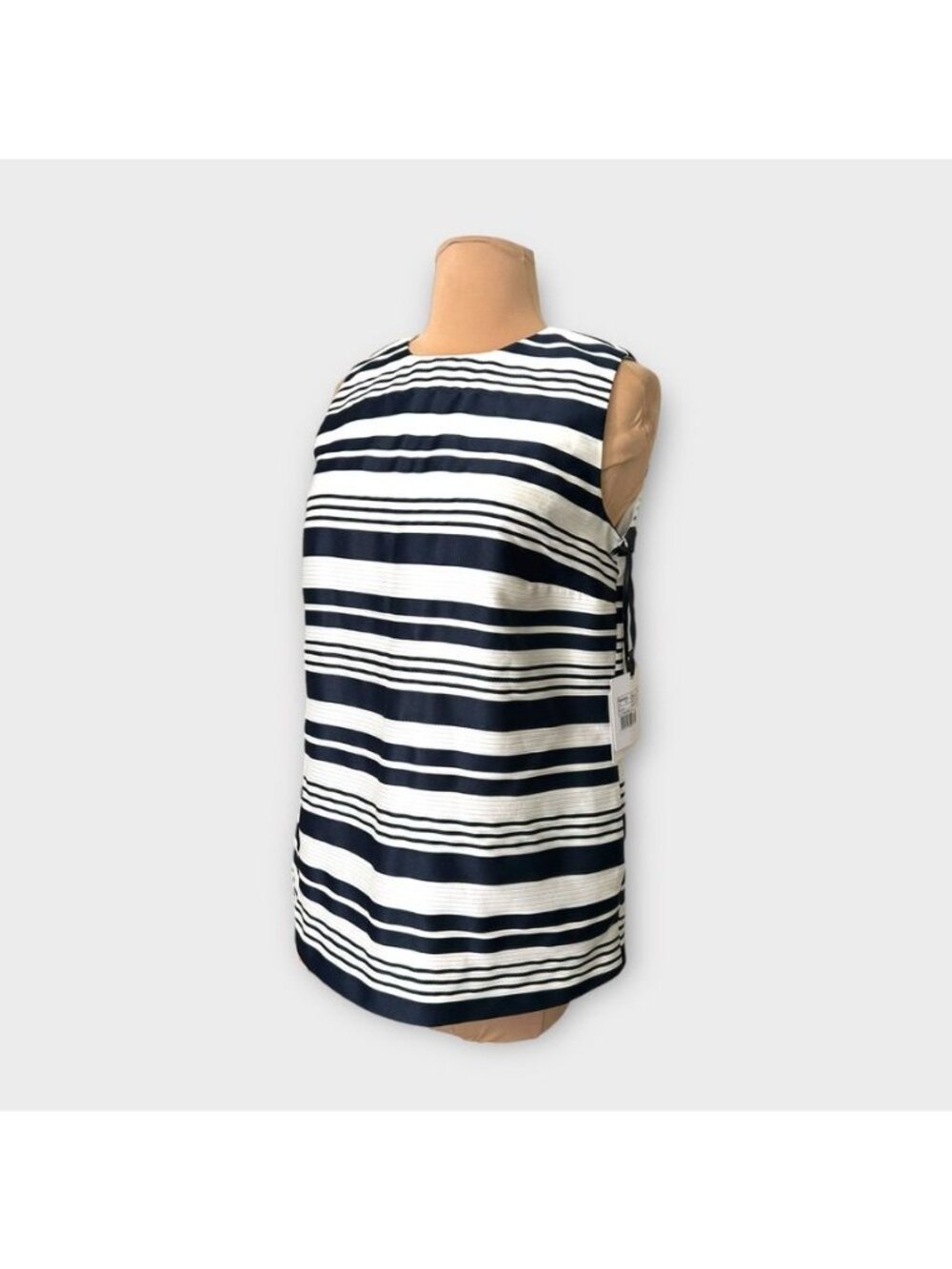 NWT Valentino Top Blouse 8 US IT 44 Navy Blue White Stripe NEW Classic Designer